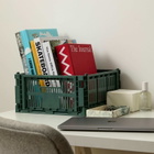 HAY Medium Square Recycled Colour Crate in Dark Green 