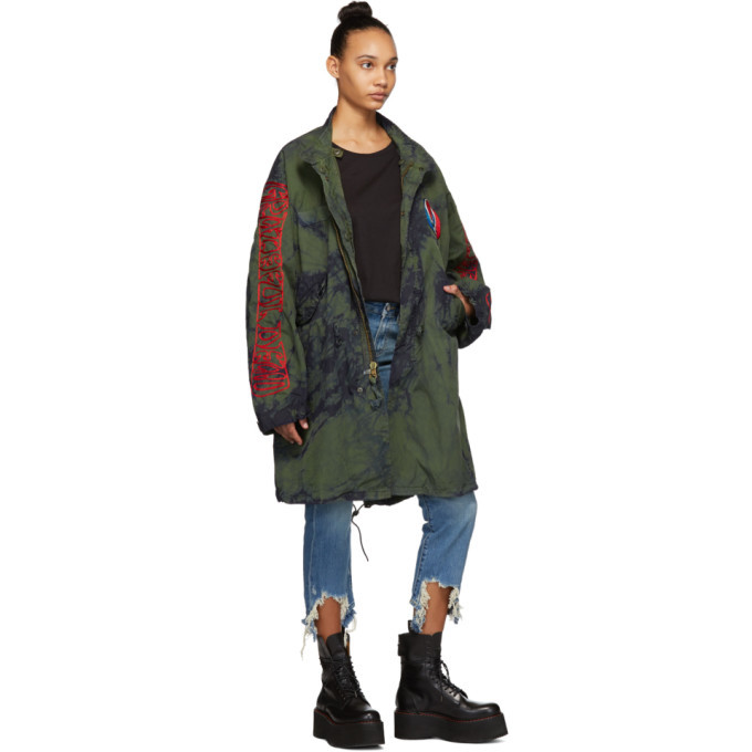 R13 Khaki Tie Dye Grateful Dead Coat R13