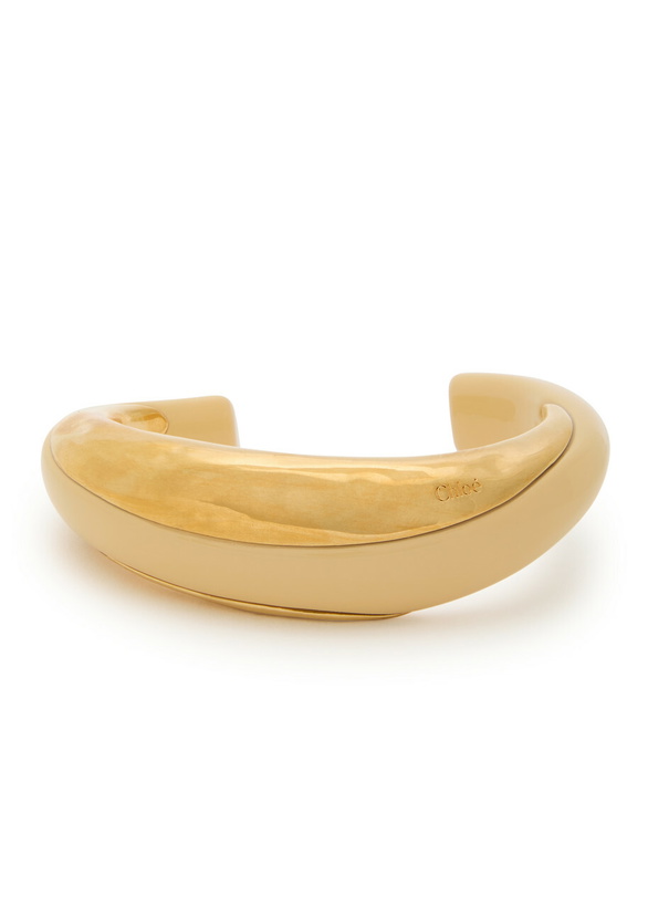 Photo: Chloe Glaze Resin and Brass Bracelet - Gold - One Size