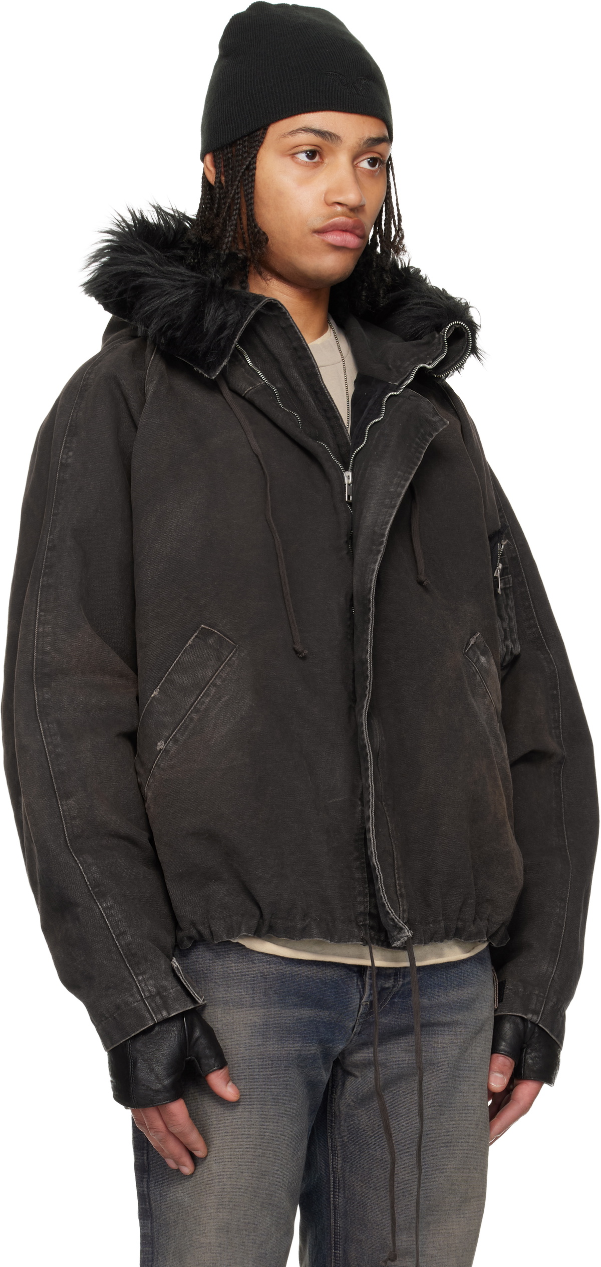 ALEXANDER DIGENOVA Brown Helicopter Long Jacket Alexander Digenova