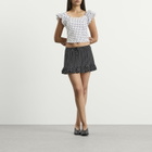 Many Many Clothes Women's The Lola Top in White Polka