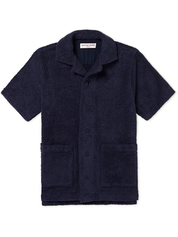 Photo: Orlebar Brown - Griffith Cotton-Terry Overshirt - Blue