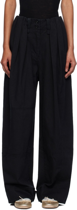 Photo: OPEN YY Black Full Gather Trousers