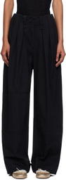 OPEN YY Black Full Gather Trousers