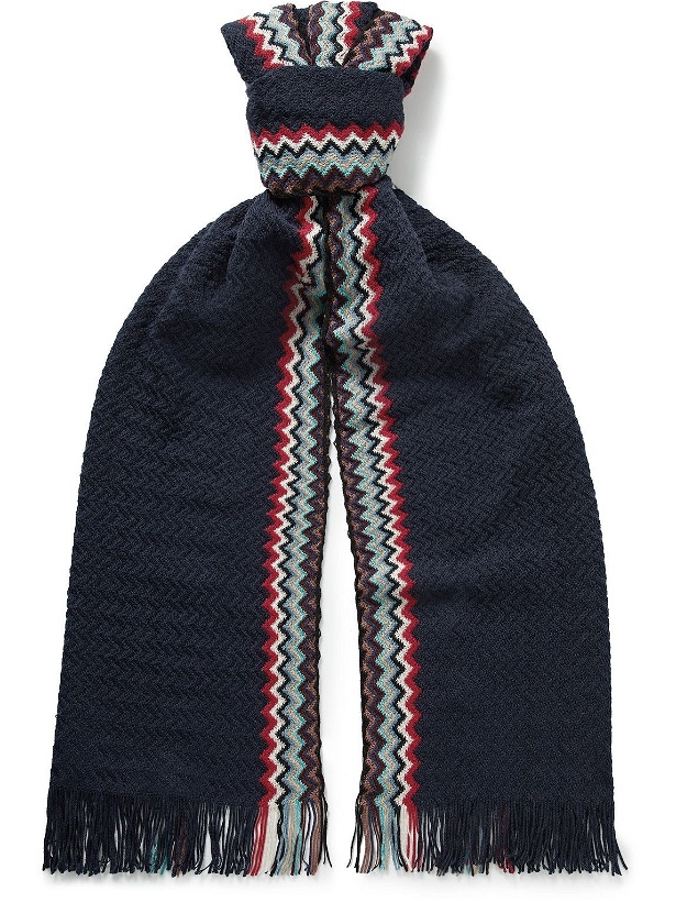 Photo: Missoni - Fringed Crochet-Knit Wool Scarf