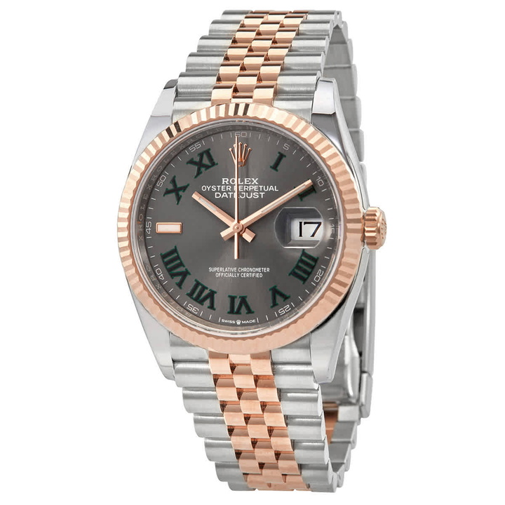 Photo: Rolex Datejust 36 Automatic Chronometer Grey Dial Watch 126231GYRJ