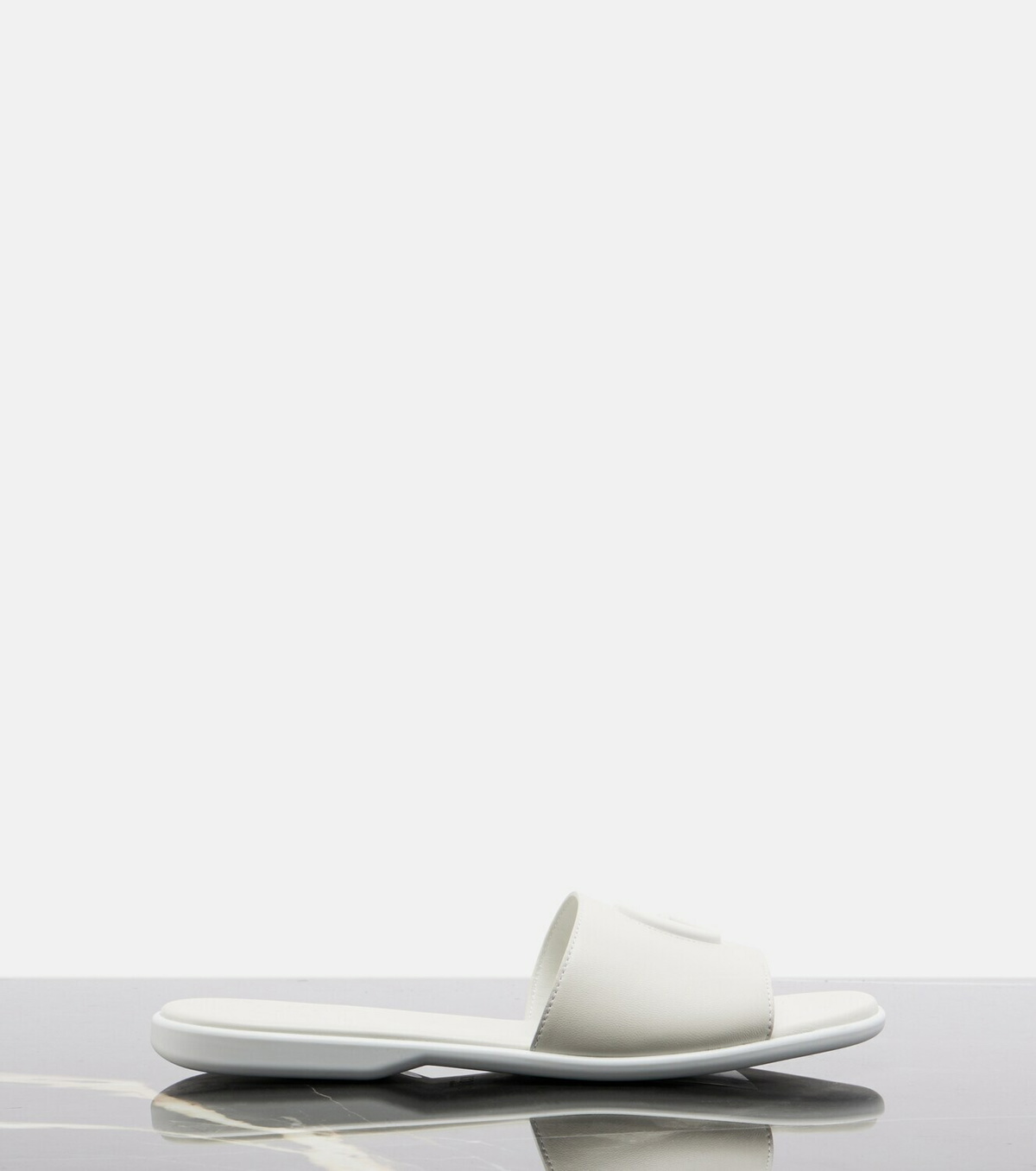 Gucci Double G leather slides