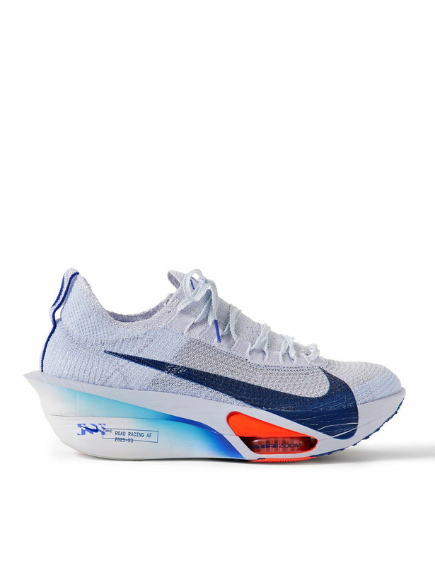 Photo: NIKE RUNNING - Air Zoom Alphafly 3 Flyknit Sneakers - Gray