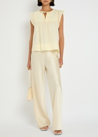 Skall Studio Nadja Pleated Cotton Blouse Cream