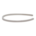 Maison Margiela Silver Slim Logo Cuff Bracelet