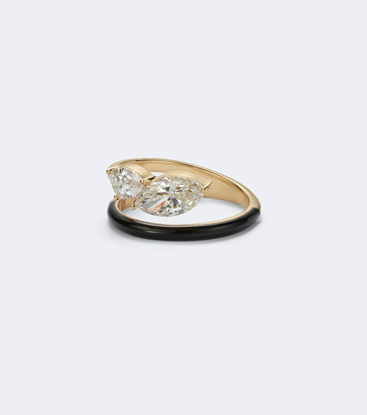 Kamyen Emily 18kt gold and enamel ring with diamonds