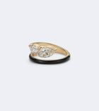Kamyen Emily 18kt gold and enamel ring with diamonds