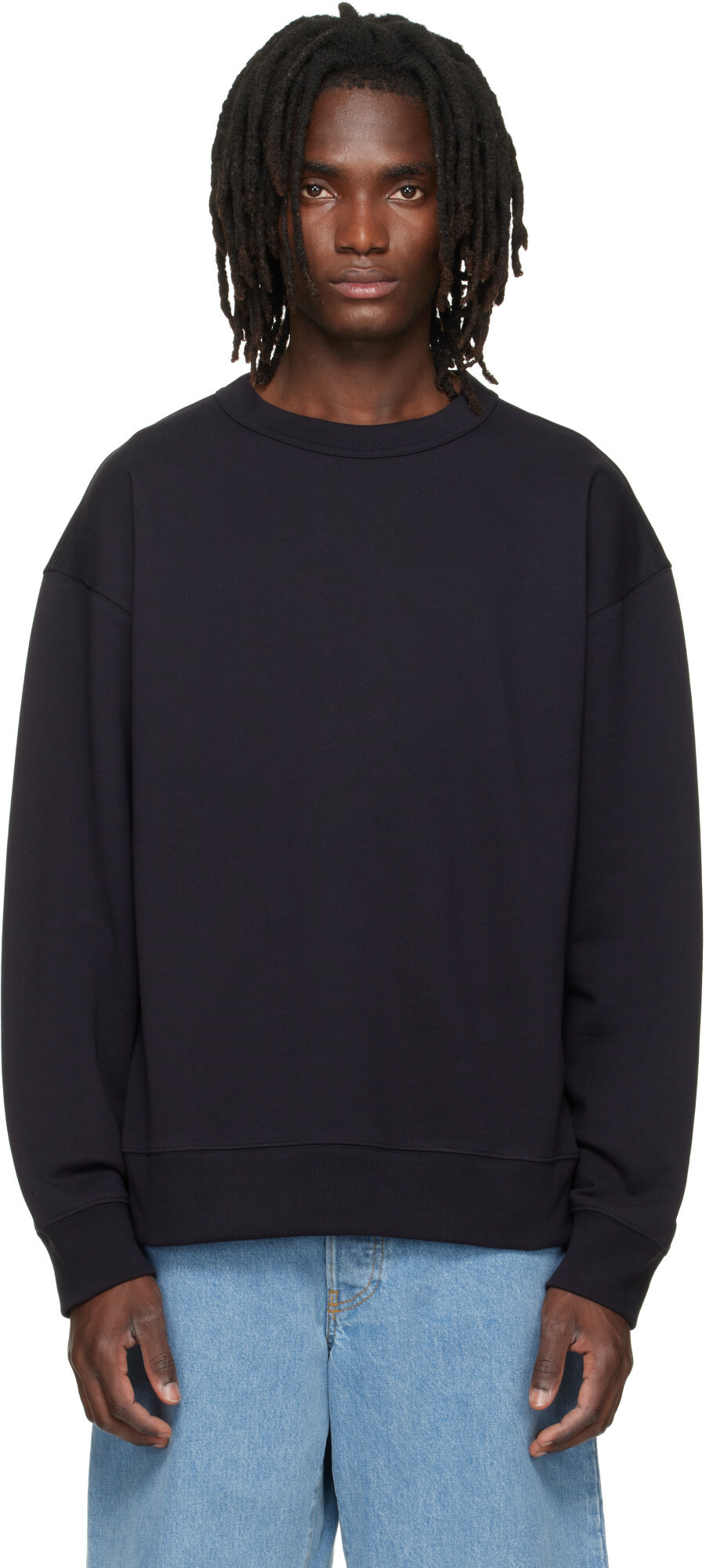 Dries Van Noten Navy Oversized Sweatshirt