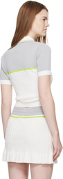 Casablanca White Tennis Polo