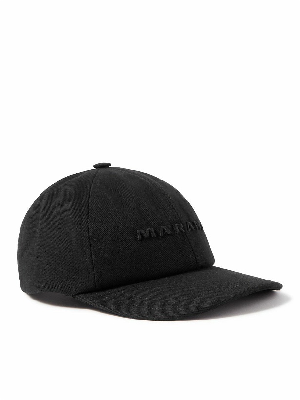 Photo: Isabel Marant - Tyron Logo-Embroidered Cotton-Twill Baseball Cap - Black