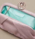 Aquazzura Tequila embellished canvas clutch