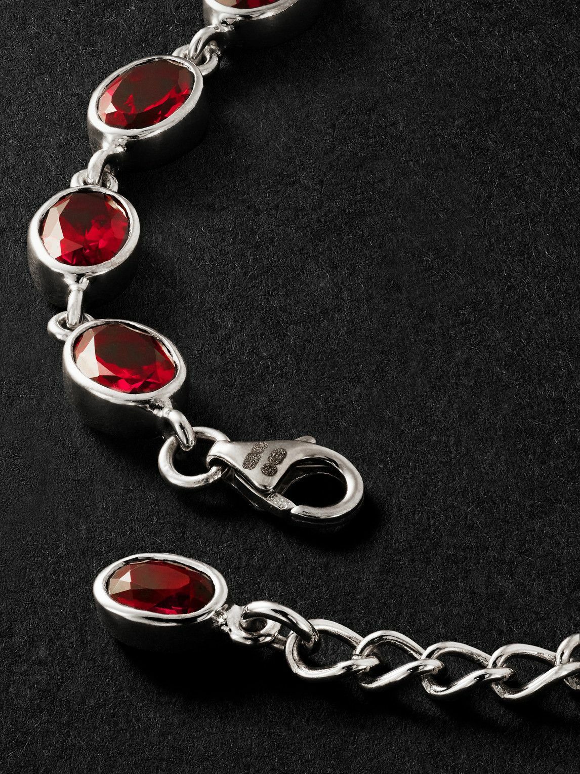 PATTARAPHAN - Ying 14-Karat White Gold Garnet Bracelet