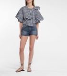 REDValentino Mid-rise denim shorts
