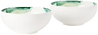 1882 Ltd. White & Green Jenny Salad Bowl Set