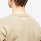 Men's AAPE Now Silicon Badge Long Sleeve T-Shirt in Dark Beige