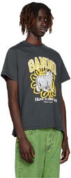 GANNI Gray Cat T-Shirt