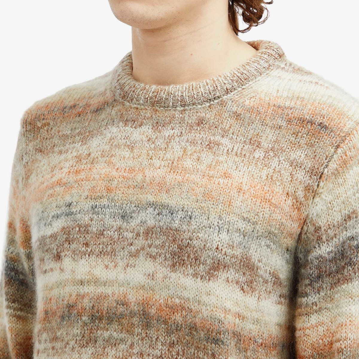 Corridor Men's Space Dye Mohair Jumper in Natural Corridor