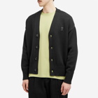 AMI Paris Men's Tonal Heart Cardigan in Black