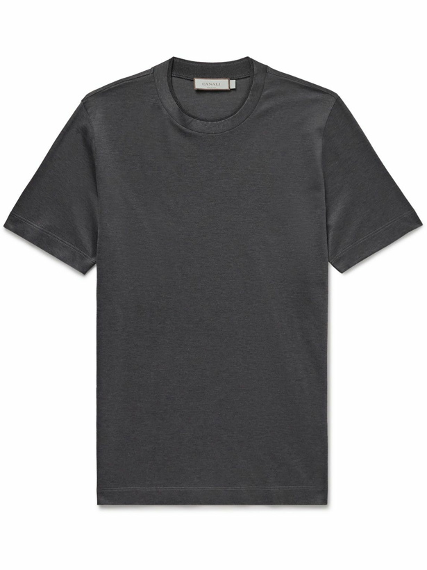 Photo: Canali - Cotton-Jersey T-Shirt - Gray