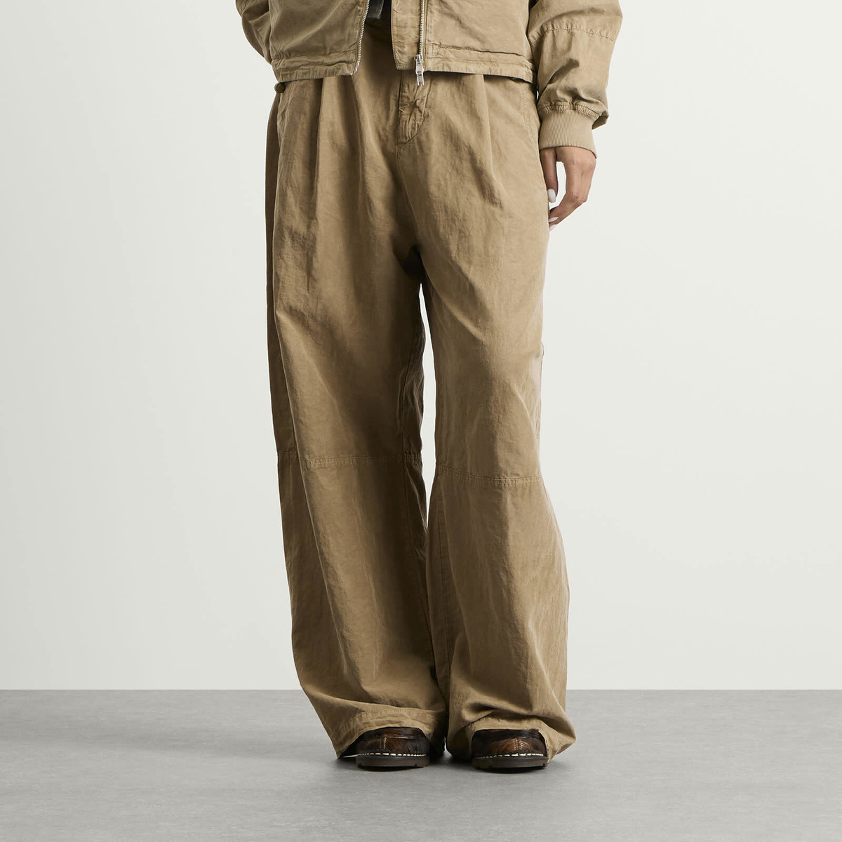YMC Women's Dropout Trousers in Taupe
