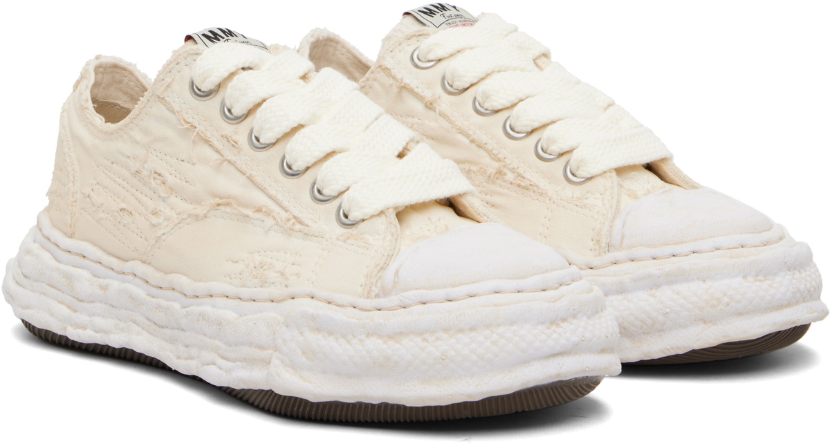 Maison MIHARA YASUHIRO Off-White 'Peterson23' OG Sole Ripped Overdye Canvas Sneakers