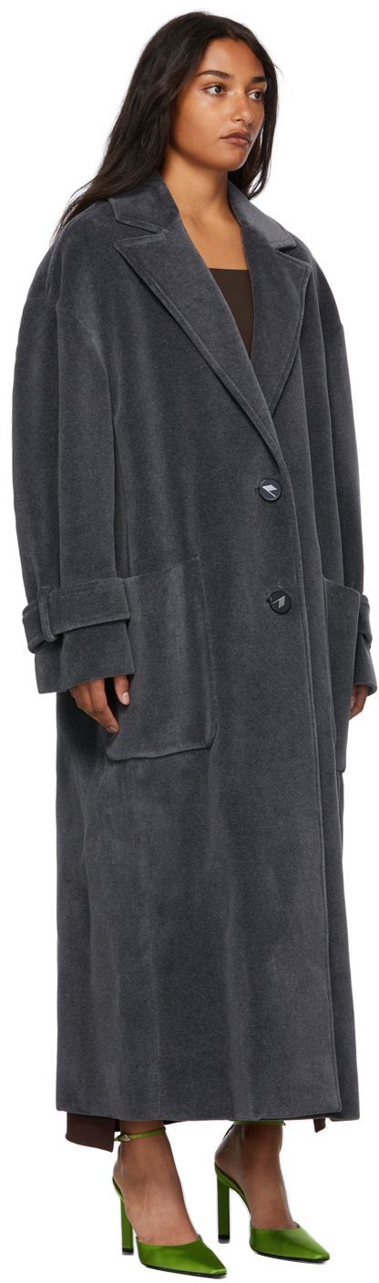 The Attico Velvet Furry Coat The Attico