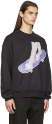 Nahmias Black Fleece Skater Girl Sweatshirt