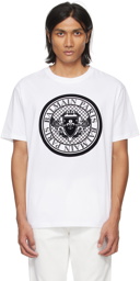 Balmain White Coin T-Shirt