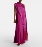 Taller Marmo Berenson draped crêpe cady gown