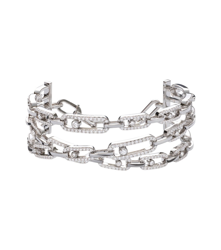 Photo: Messika Move Link 18kt white gold bracelet with diamonds