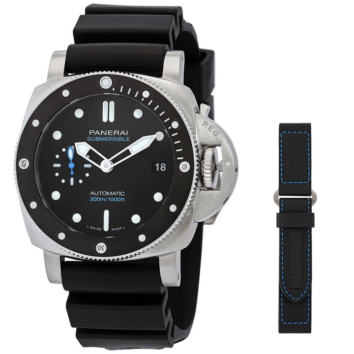 Photo: Panerai Submersible Automatic Black Dial Mens Watch PAM01683