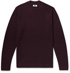 NN07 - Duncan Textured Wool-Blend Sweater - Men - Burgundy