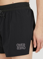 Logo Print Track Shorts in Black