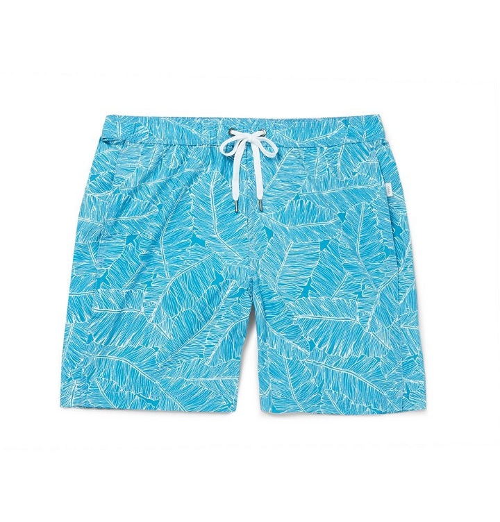 Photo: Onia - Charles Mid-Length Printed Swim Shorts - Men - Blue