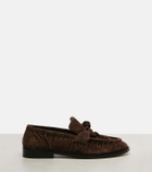 Bottega Veneta Astaire Knot suede loafers