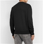 AMI - Logo-Appliquéd Loopback Cotton-Jersey Sweatshirt - Black