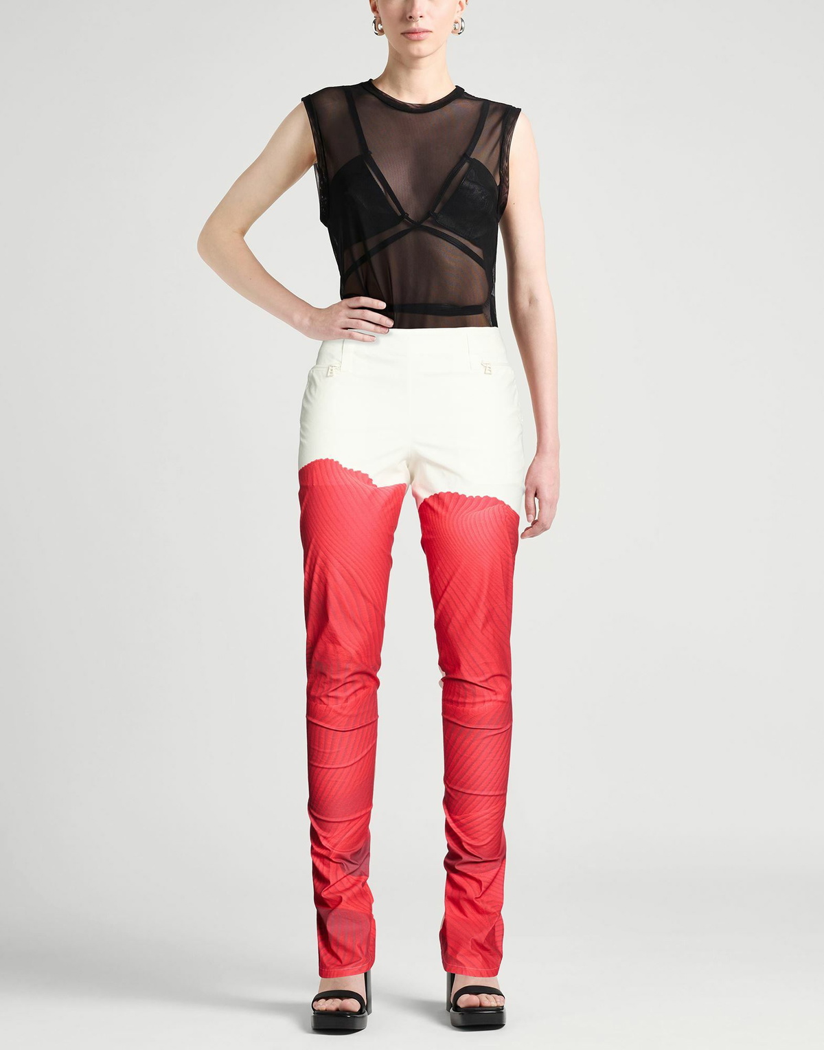 Issey Miyake Womens Pants in Tomato red