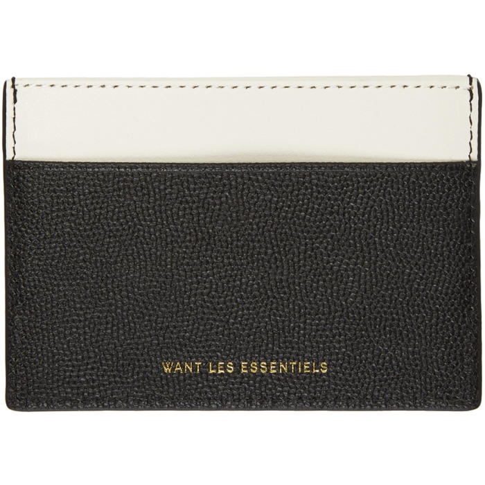 Photo: Want Les Essentiels Grey and Black Card Holder 