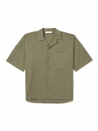 Applied Art Forms - PM2-1 Oversized Convertible-Collar Cotton-Twill Shirt - Green