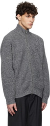 YLÈVE Gray Wool & Cashmere Sweater