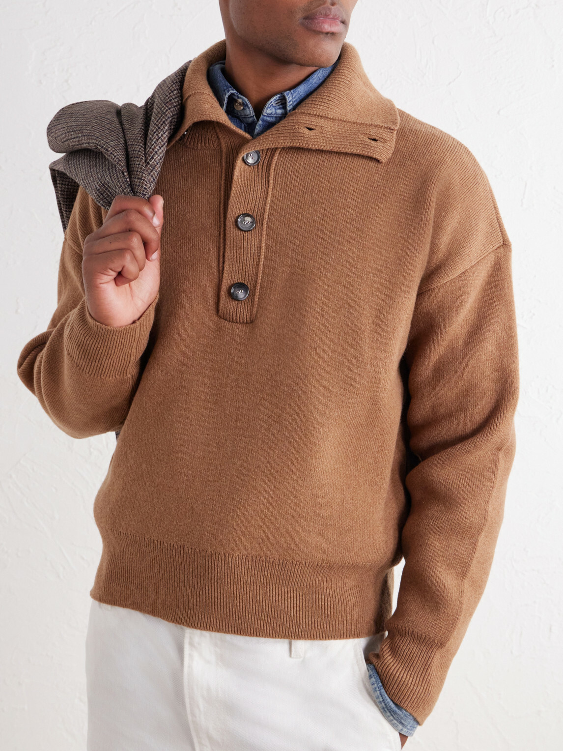 AMI PARIS - Merino Wool Sweater - Brown