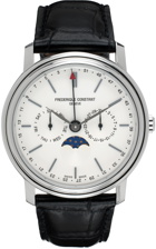 Frédérique Constant Black & Silver Classics Index Business Timer Watch