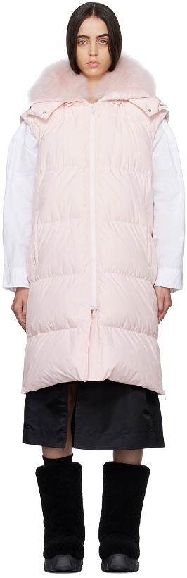 Photo: Yves Salomon Pink Quilted Shearling Down Vest