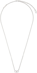 Valentino Garavani Silver VLogo Pendant Necklace