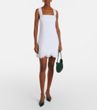 Veronica Beard Shanice embroidered cotton minidress